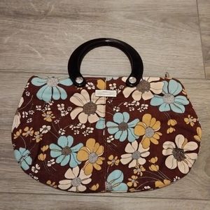 MNG Mango Corduroy Floral Small Hand Bag